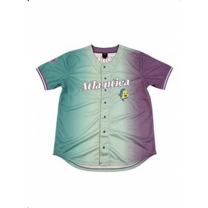 Disney Princess Ariel Womens Size XL Green Purple Baseball Jersey Atlantica